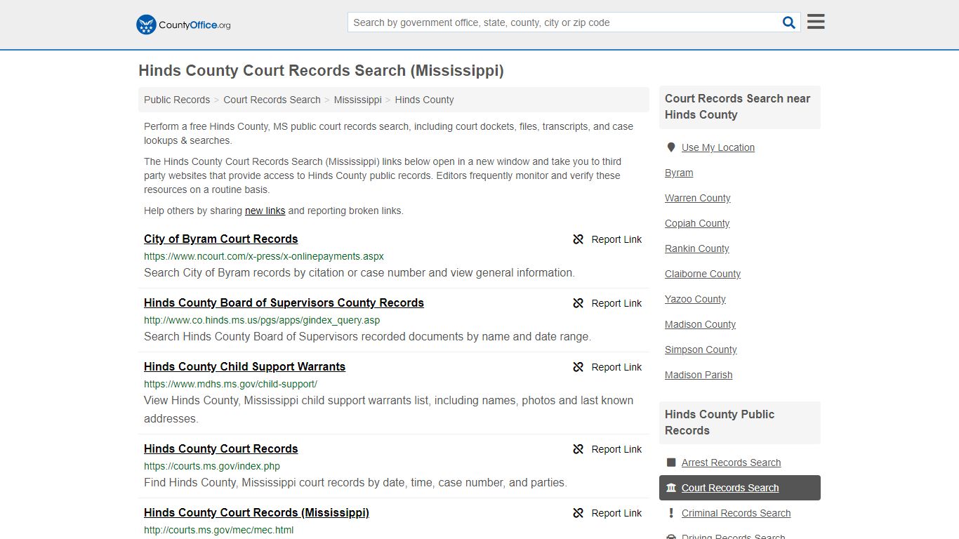 Court Records Search - Hinds County, MS (Adoptions ...